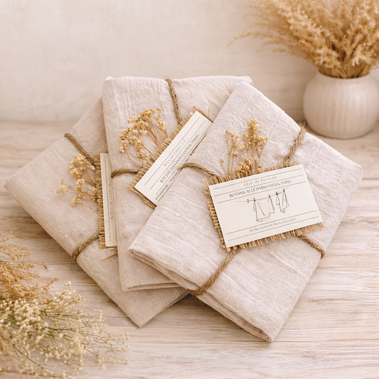 Botanically Dyed Cotton Tea Towels