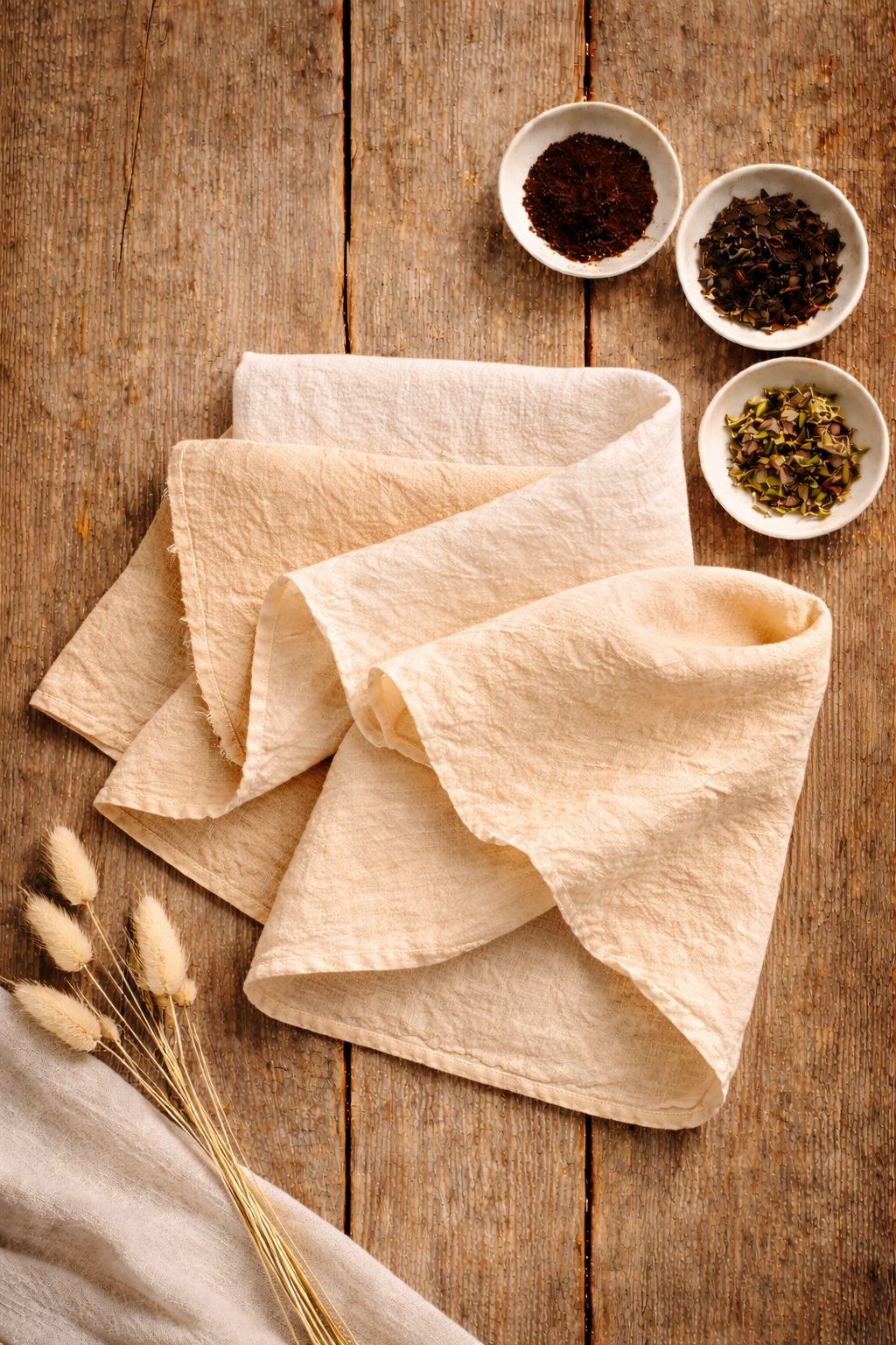 Botanically Dyed Cotton Tea Towels