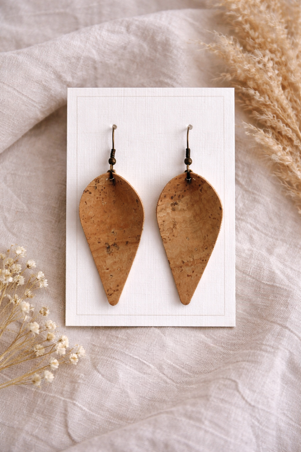Still • Prairie Cork Leaf Earrings