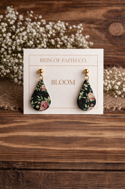 Bloom • Midnight Rose Mini Earrings