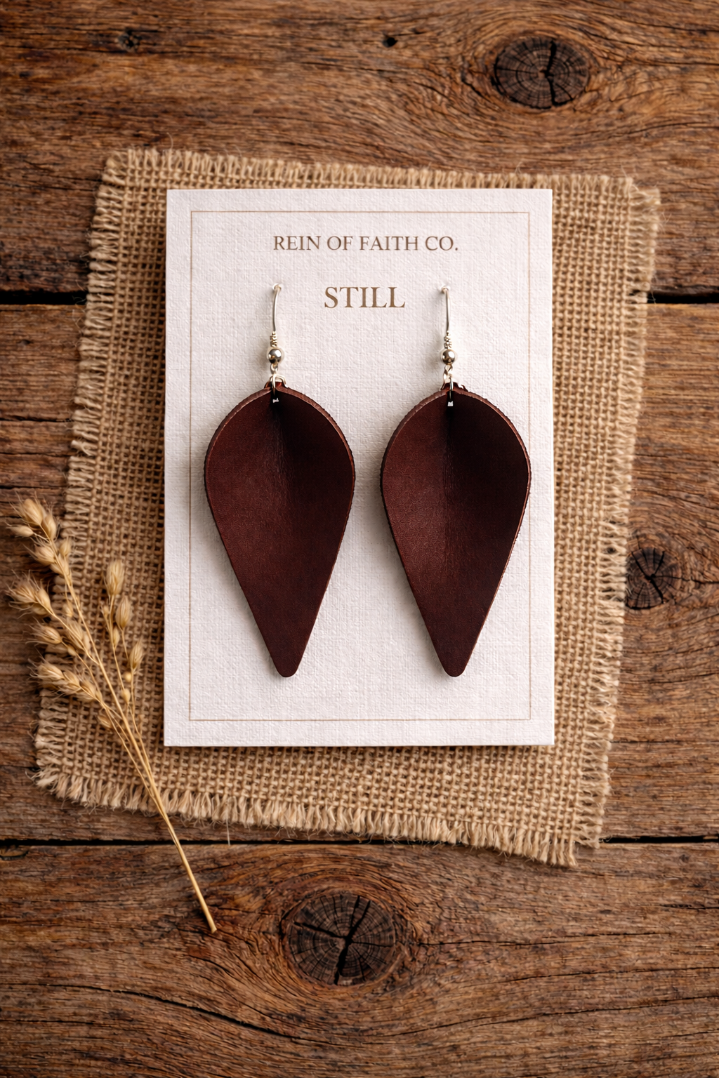 Still • Chestnut Leaf Earrings