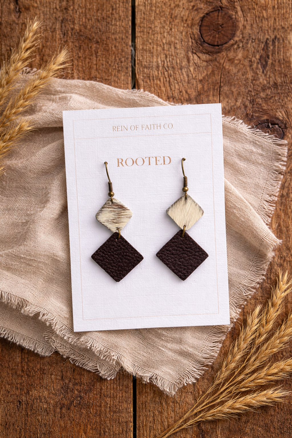 Timber Hide Diamond Earrings